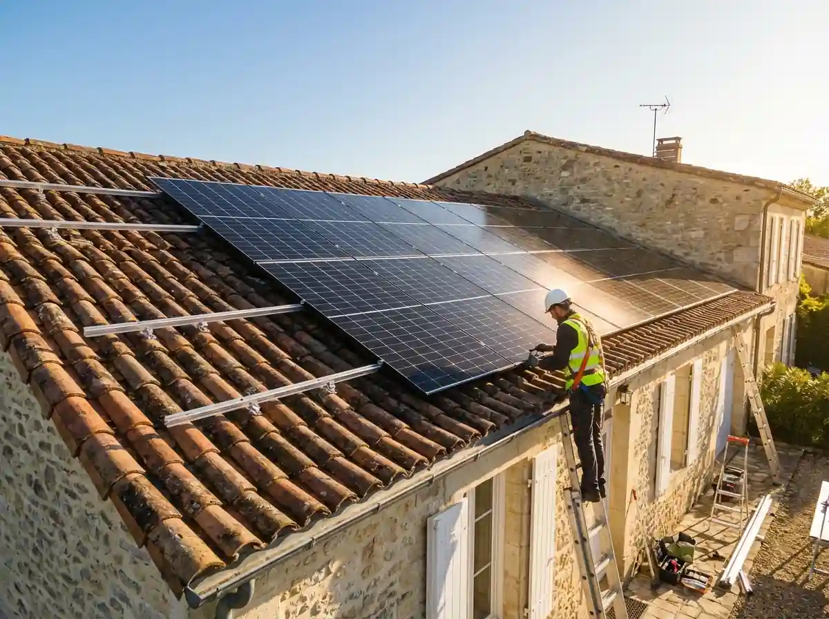 Installation de Panneaux Solaires Carbon-Blanc